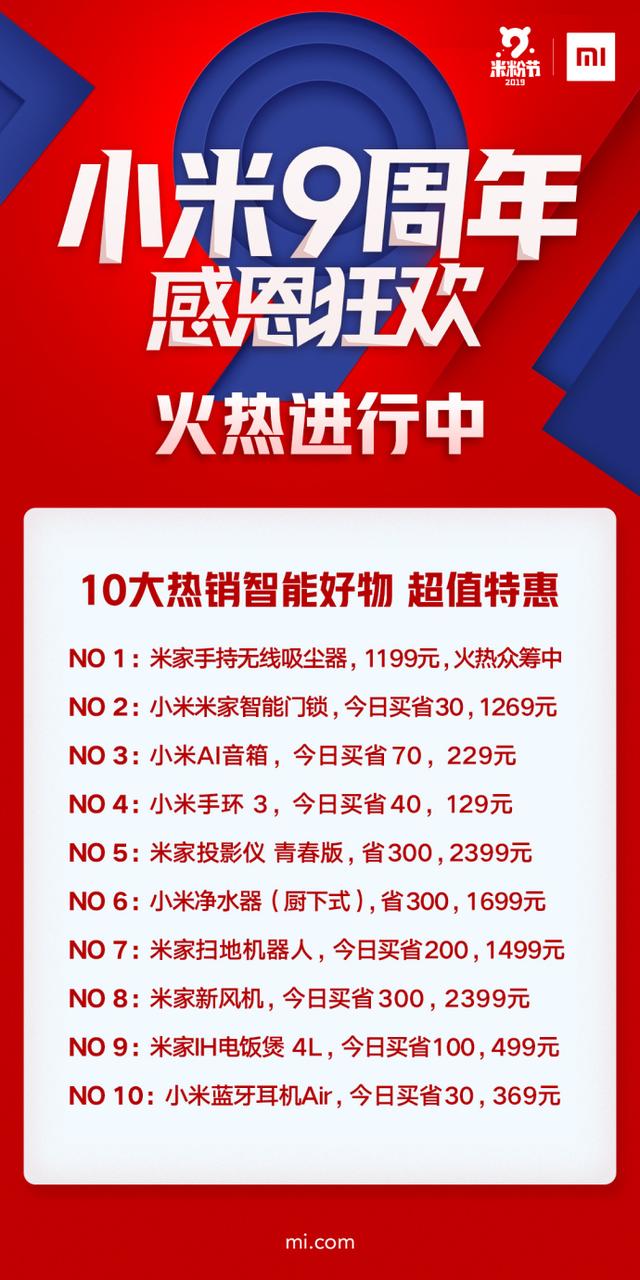 20款新品上线+小米9等爆款现货，今年米粉节还有哪些“招”？