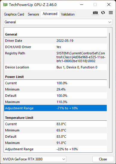 noctua power limits