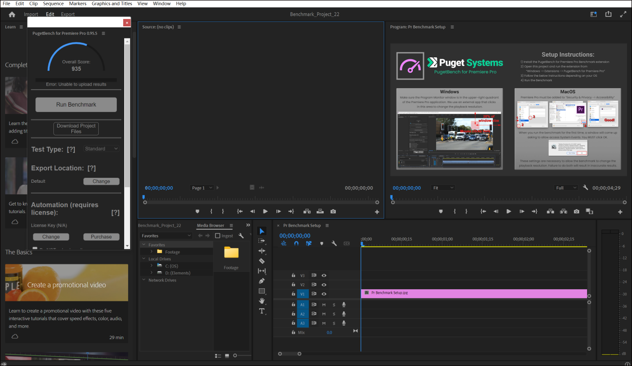 PR基准测试英文界面