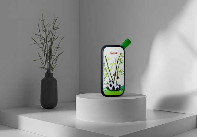 A cell phone on a white platform

Description automatically generated