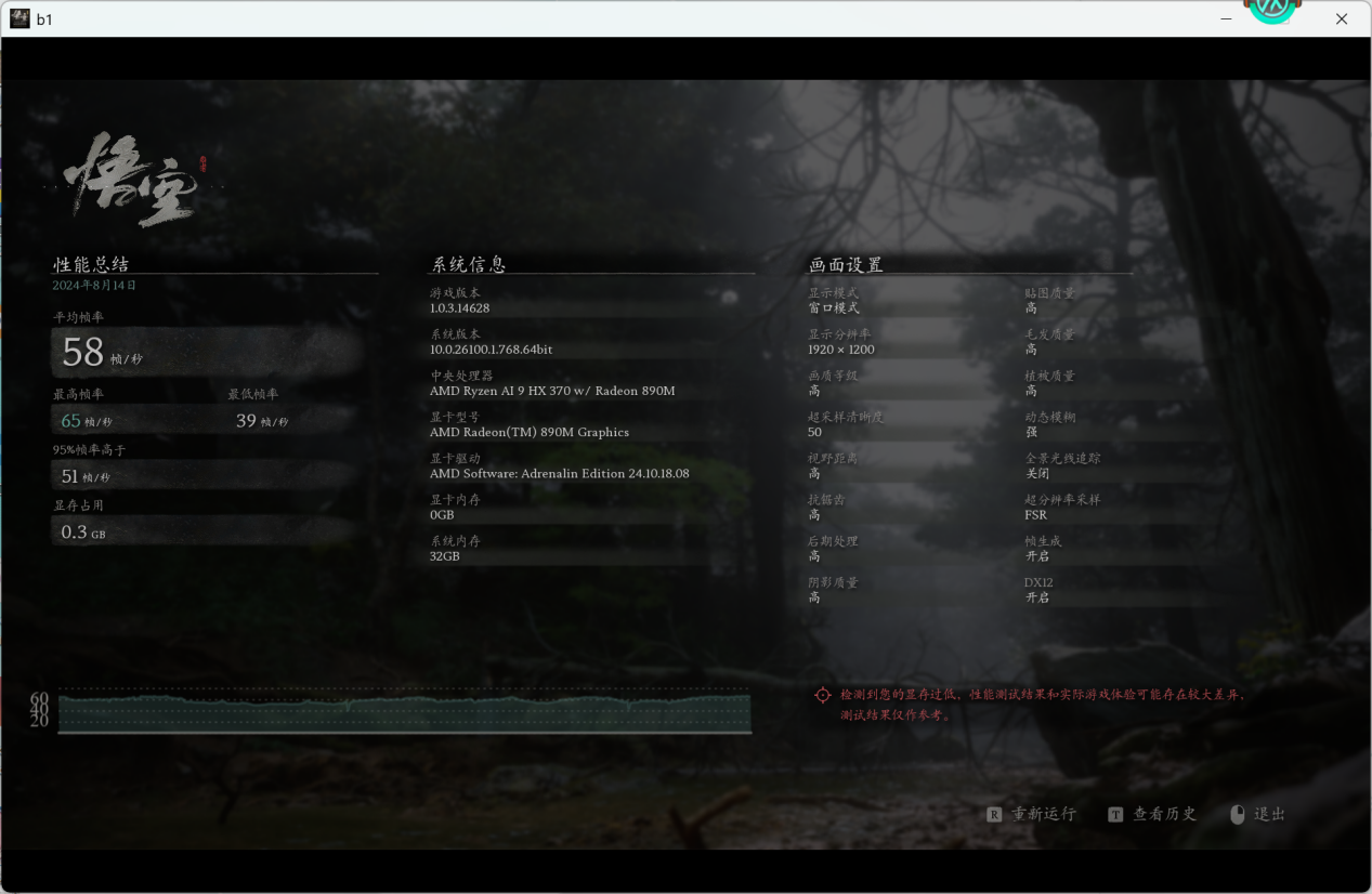 1200P高画质+50%FSR帧生成