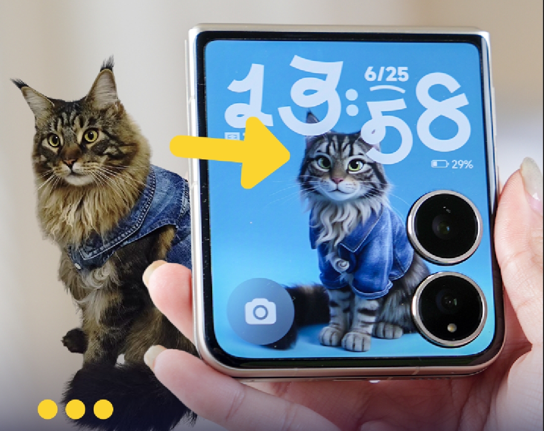 把真实宠物养进锁屏，小米MIX Flip2这AI壁纸成精了！